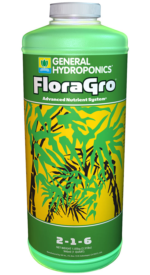 Botella FloraGro 2-1-6 General Hydroponics Grow Shop México