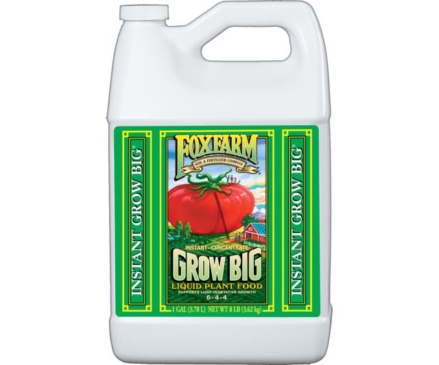 FoxFarm Grow Big fertilizante líquido NPK 6-4-4 para plantas de interior