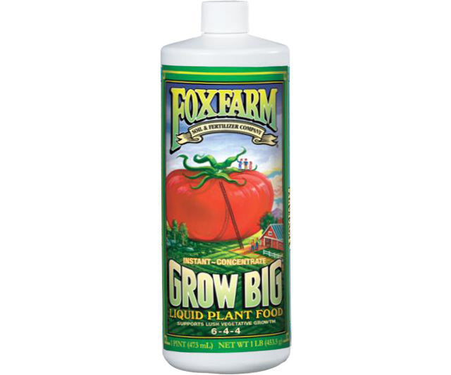 FoxFarm Grow Big fertilizante líquido NPK 6-4-4 para plantas de interior