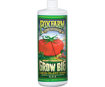 FoxFarm Grow Big fertilizante líquido NPK 6-4-4 para plantas de interior